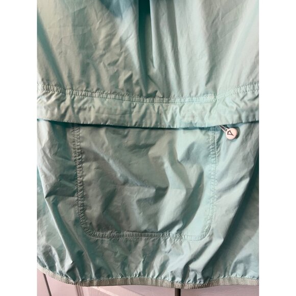 Iviva Light Blue Hooded Rain Jacket With Zipper Pockets Size 8 - Picture 4 of 12